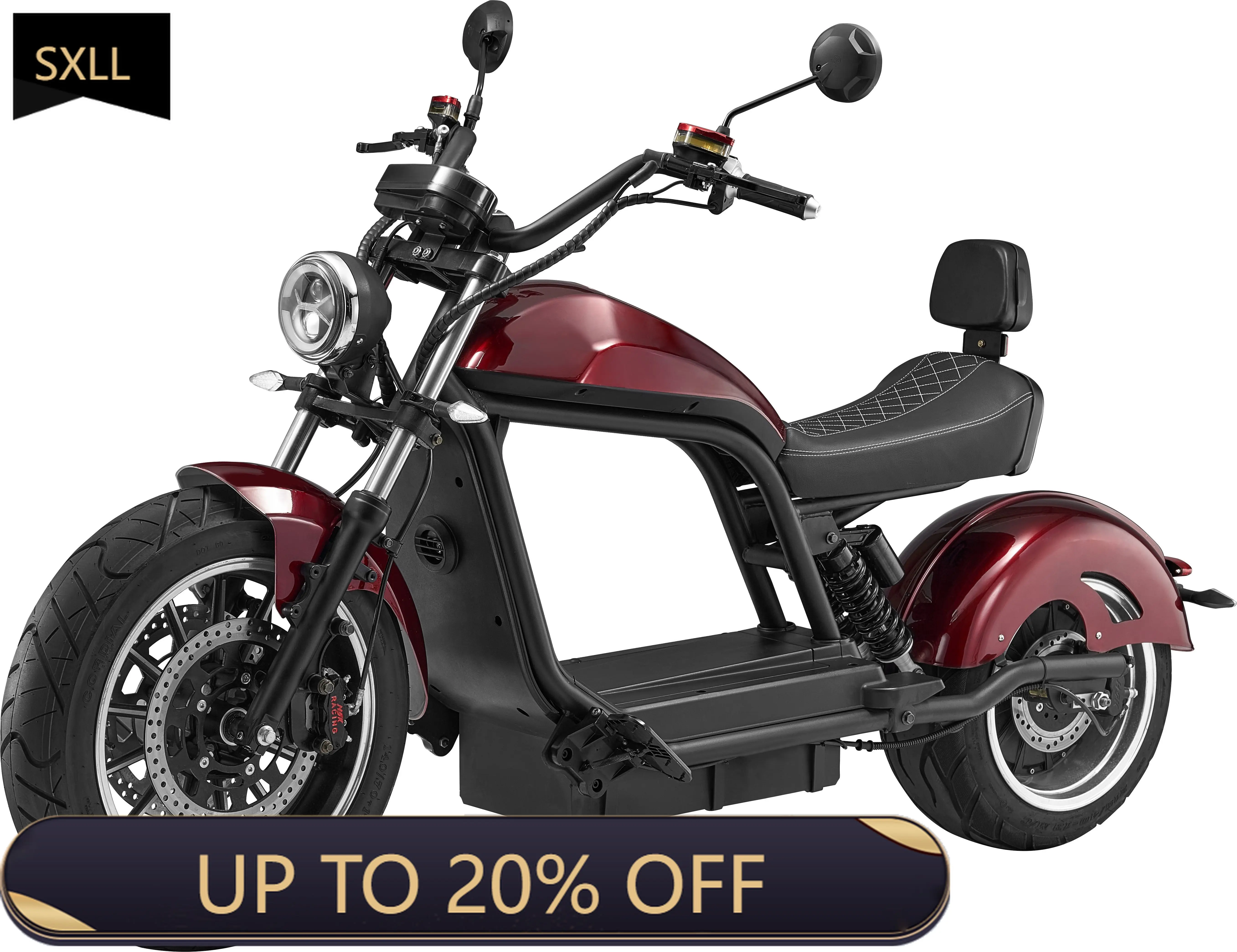 

SXLL Factory Direct Patented Design 3000W Electric Sport Scooter Latest Model 60v Citycoco EEC/COC Approved Electric Motorcycles