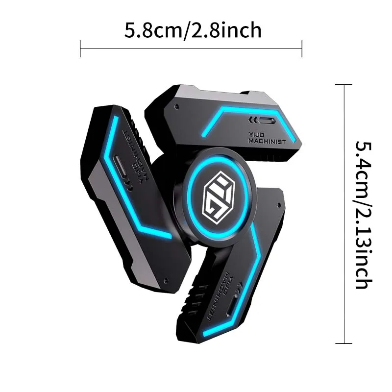 Fidget Spinner en métal, roulements silencieux qui brillent dans la nuit, jouet anti-Stress pour enfants et adultes, cadeau cool pour soulager l'anxiété