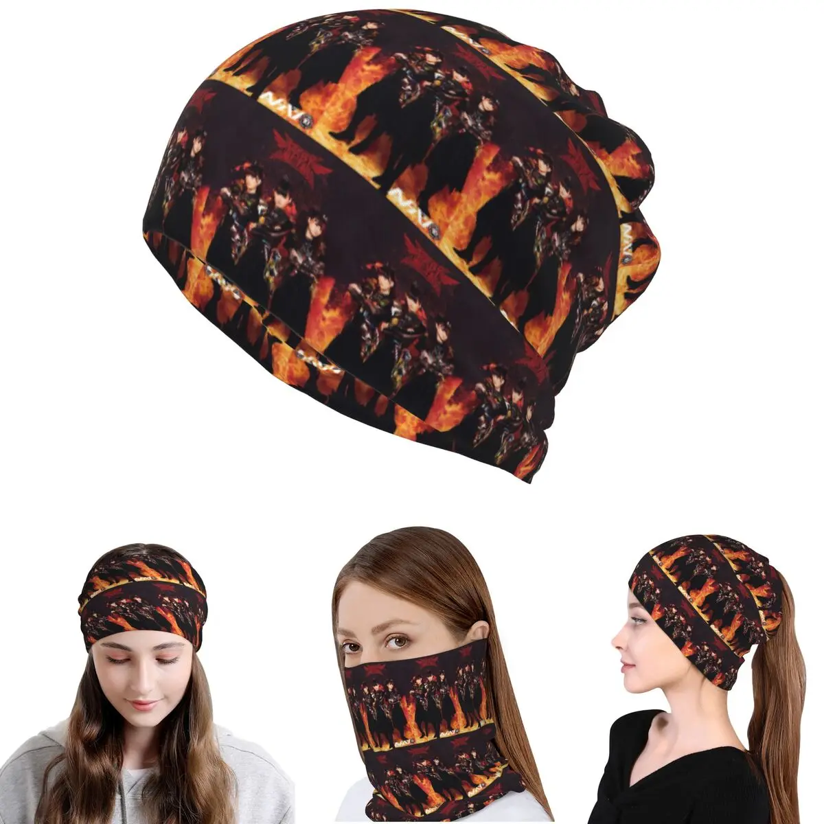 Babymetal Tour Bandana Halstuch, Wickelmaske, Schal, warmer Fahrradschal, Mütze für Männer und Frauen, waschbar