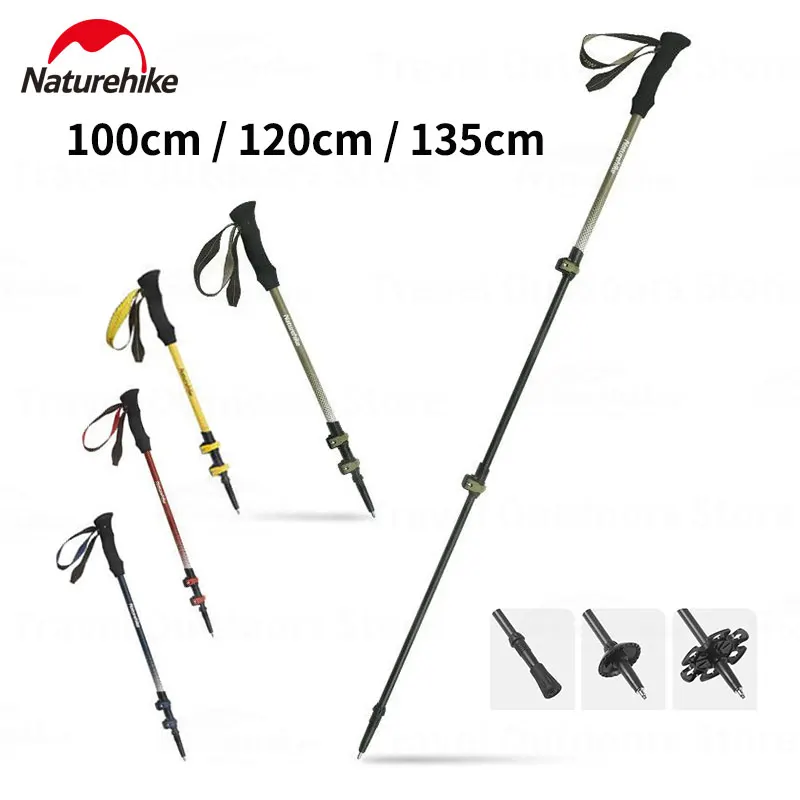 

Naturehike Carbon Fiber Walking Stick Outdoor Telescopic Climbing Trekking Pole Mountaineering Ultralight Portable Hiking Stick