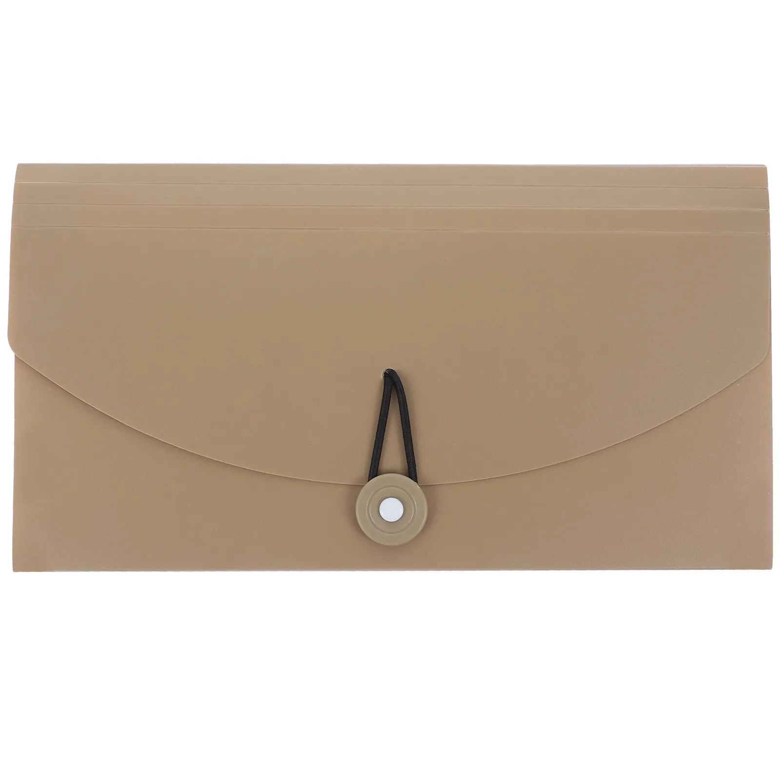 

13 Pockets Expanding File Folder Portable Elastic Band Plastic Accordion Organizer Khaki Waterproof Document Storage File Folder