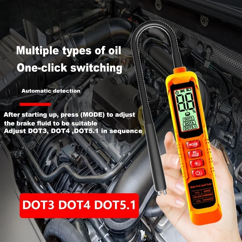 Automobile brake oil detector High-precision automobile and motorcycle brake fluid moisture content brake oil replacement tester