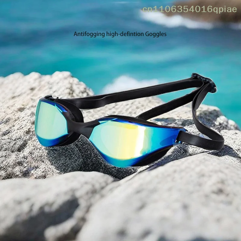 Oculos-de-natacao-hd-verao4-modelo-adulto-antiembacante-com-revestimento-eletroplastico-em-silicone-a-prova-d'Agua-para-natacao-profissional