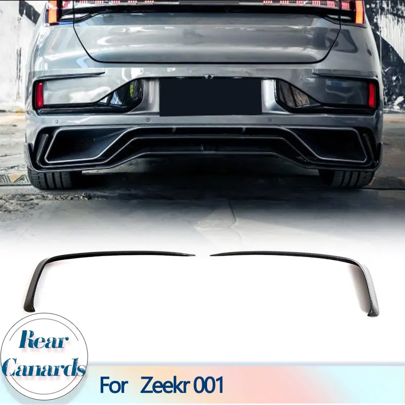 

Car Rear Bumper Canards For Zeekr 001 2021-2023 Carbon Fiber Racing Rear Side Air Vent Cover Trims Splitters