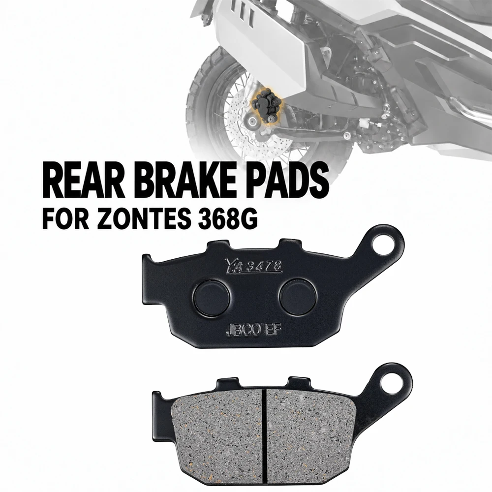 Motocross Accessories Set Rear Brake Pads For ZONTES 368G ZT368G Adventure Scooter ADV 1 Pair Disc Brake Pad Durable Moto Bike