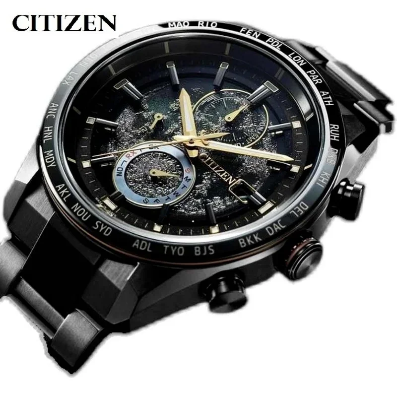 CITIZEN The Back of The Moon Men\'s Watch Luxury Stainless Steel Quartz Watch Calendar Glow Clock Casual Men\'s Watch