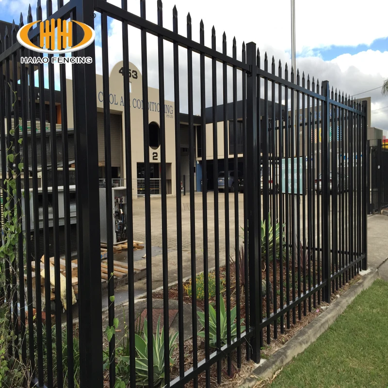custom.Hot Sale 8 ft Powder Coated Steel Pipe Fence Steel Ornamental Boundary Wall Fence Corten Steel Fence Price
