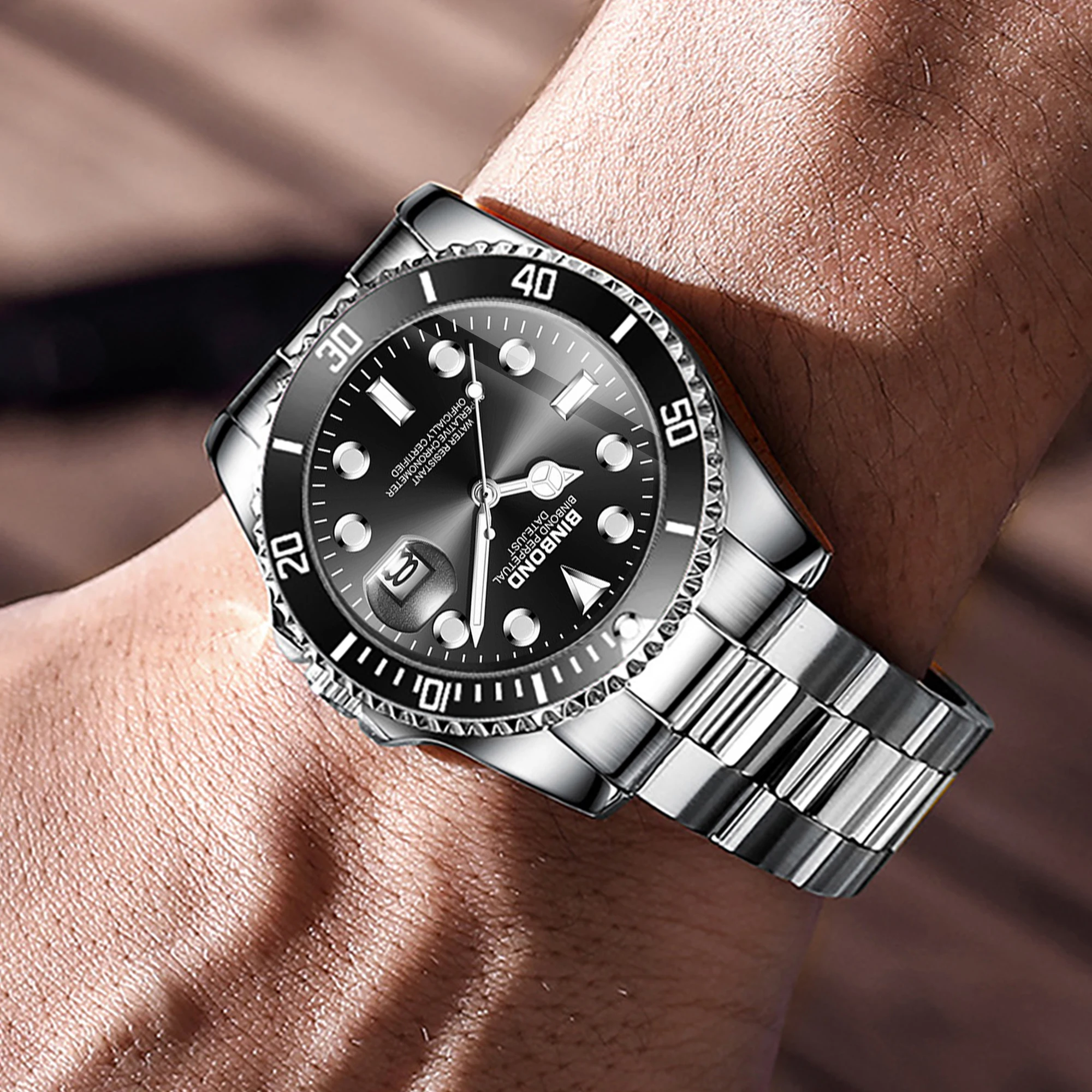 BINBOND, relojes de cuarzo de  - Luxury Watch Mockup reseña y precio