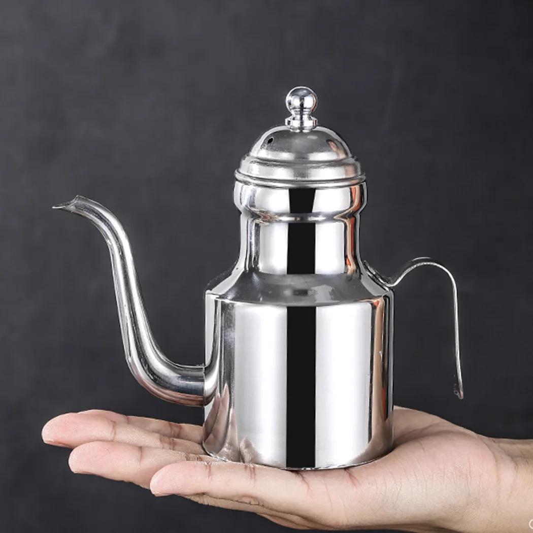 Home Oil Vinegar Dispenser Household Jug Kitchen Silver Stainless Steel 1pc Vinegar 310ML Dispenser Oil Olive Pot