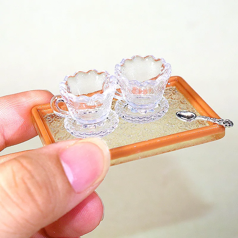 

Best Mini Transparent Cup Simulation Food Play Set Resin Accessories diyCream Glue Handmade House Decoration