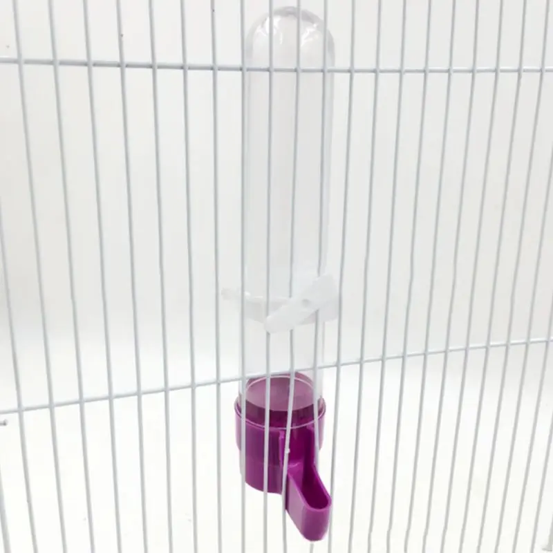 F92B Parakeet Water Water Hanging Plastic Automatic Feeder สำหรับกรงไม่มีภาชนะบรรจุอาหารที่รั่วไหลสำหรับนกขนาดกลาง