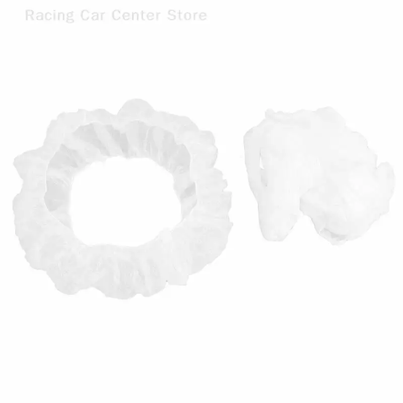 20Pcs Universal Clear White Plastic Disposable Steering Wheel Cover For Car