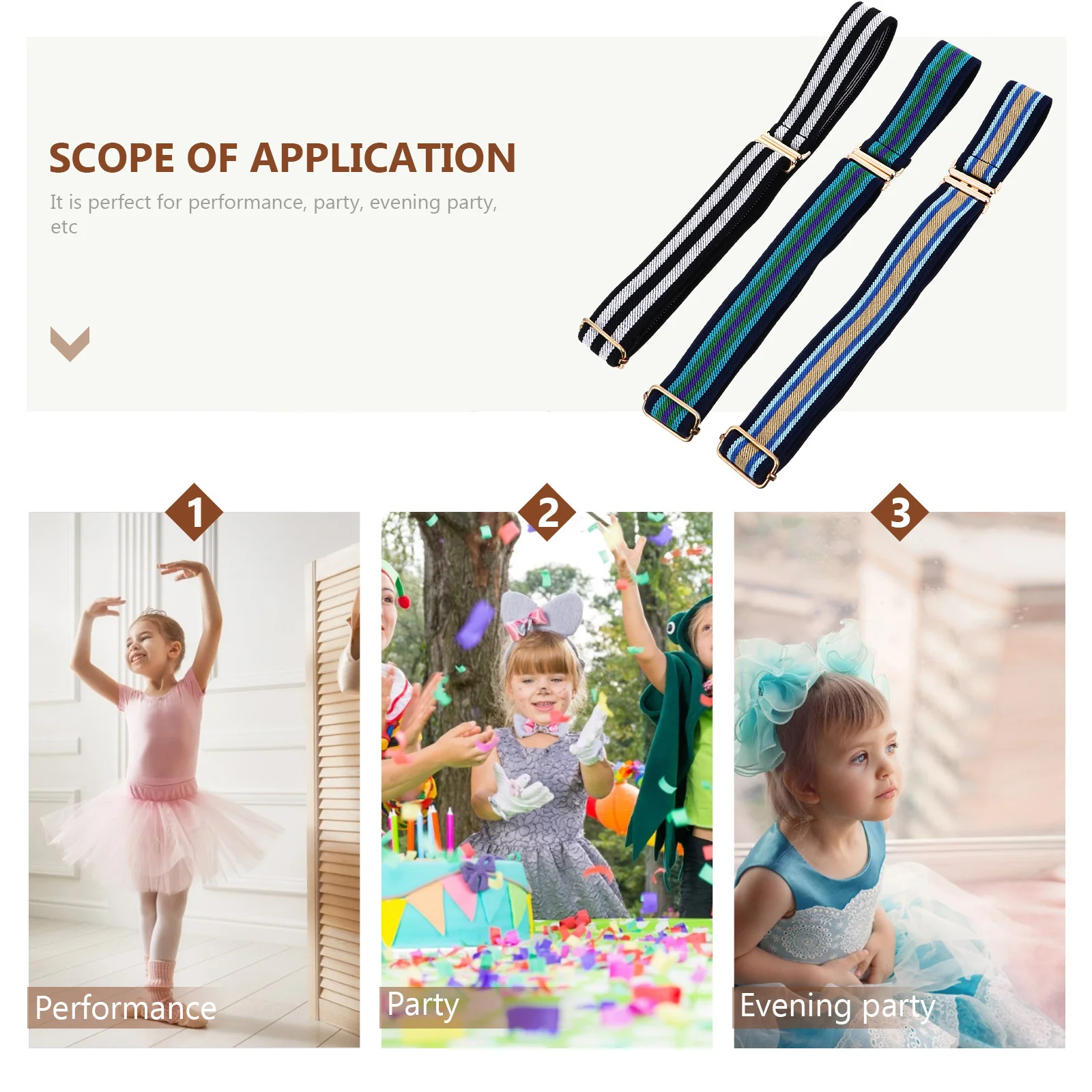 3 قطع من أحزمة الخصر القابلة للتعديل القابلة للتمدد لحزام الخصر المطاطي وحزام التنانير #6