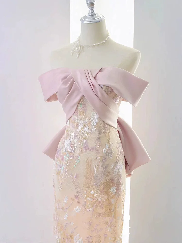 ملابس الزفاف نخب مثير مزاجه فستان طويل النمط الصيني الجديد الصباح ثوب طباعة خمر شيونغسام #5