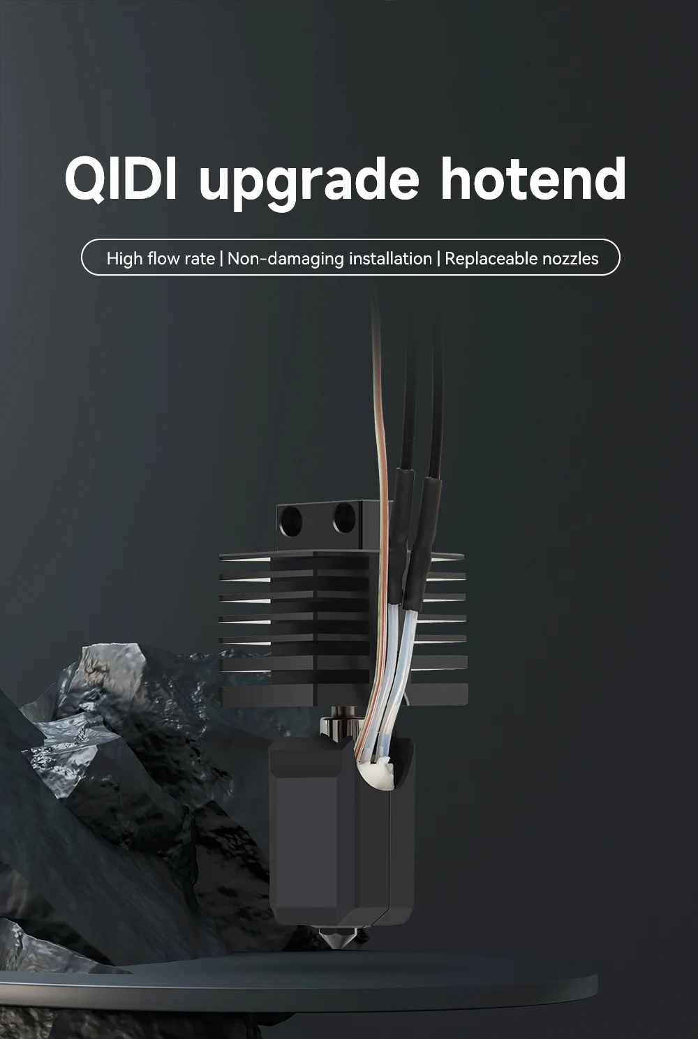 Upgrade-Hotend für Qidi X plus 3 / X max 3 / x smart 3 / Q1 Pro 3D-Druckerzubehör Hotend – Detail 1