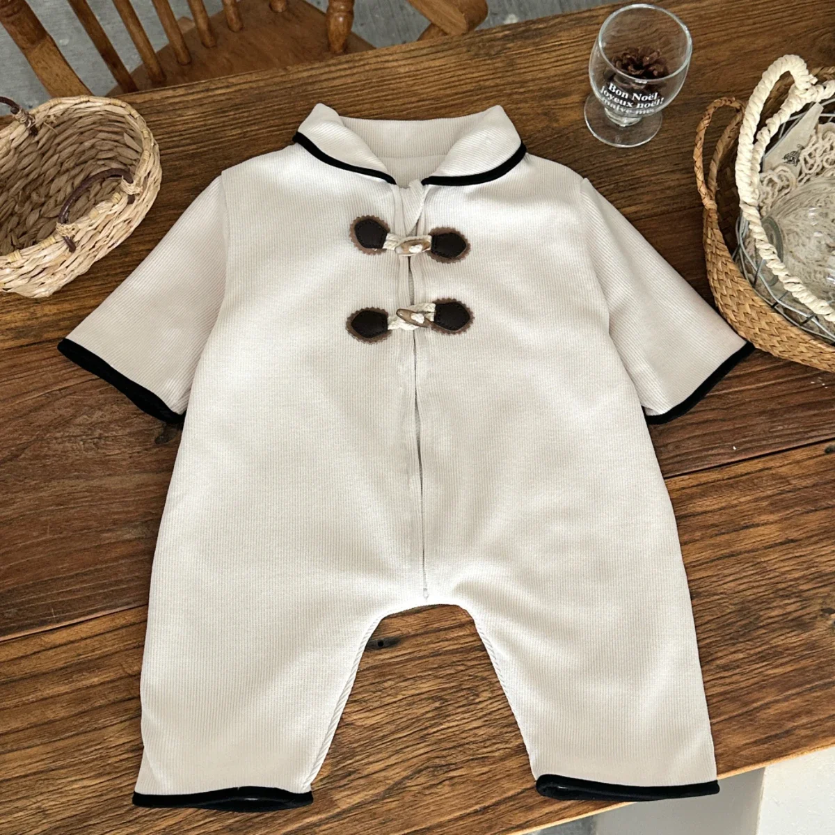 الشتاء الوليد الرضع طفل الفتيان الفتيات رومبير سروال قصير سحاب أكمام طويلة القرن مشبك الجبهة السروال القصير الاطفال Onepiece ملابس الطفل #4