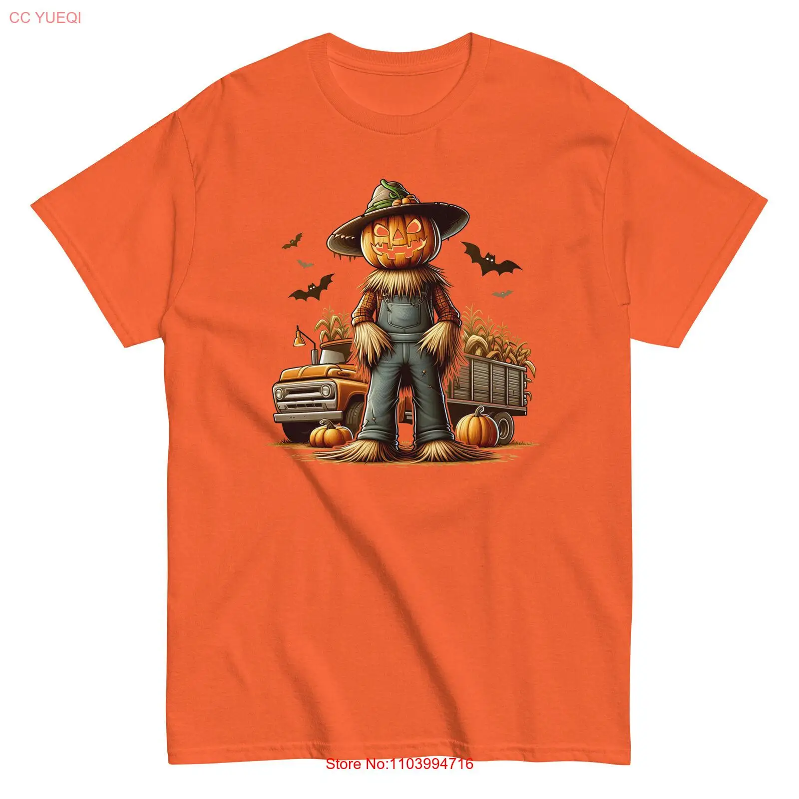 Halloween Ghost in Front of Truck T-Shirt Spooky Pumkin Driver | Funny Hallowee