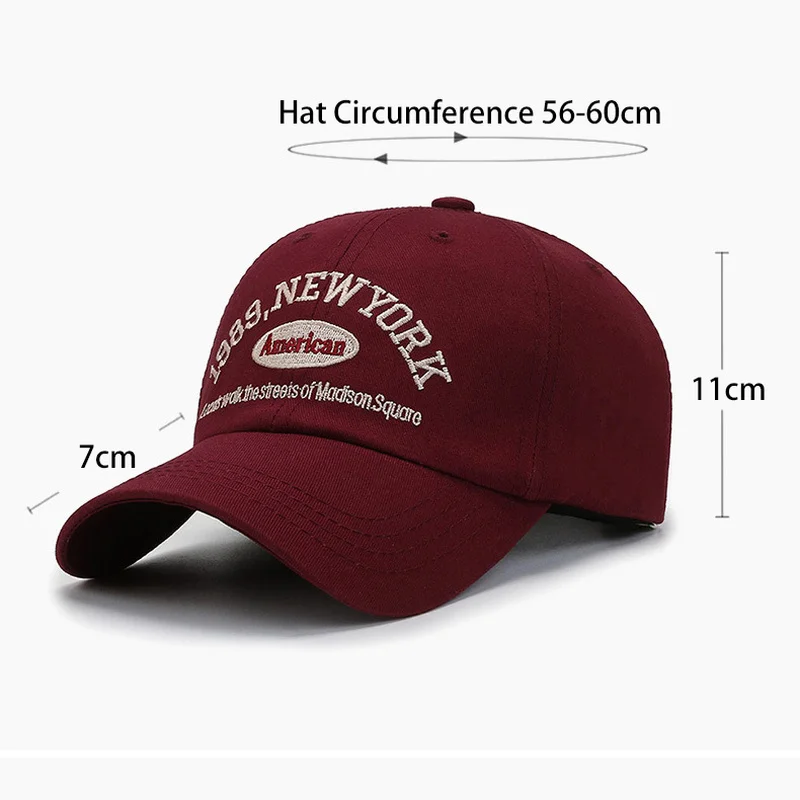 Embroidery 1989 New York Baseball Hats Washed Cotton Cap For Men Women Adjustable Snapback Caps Baseball Cap Letter Dad Hat Hot