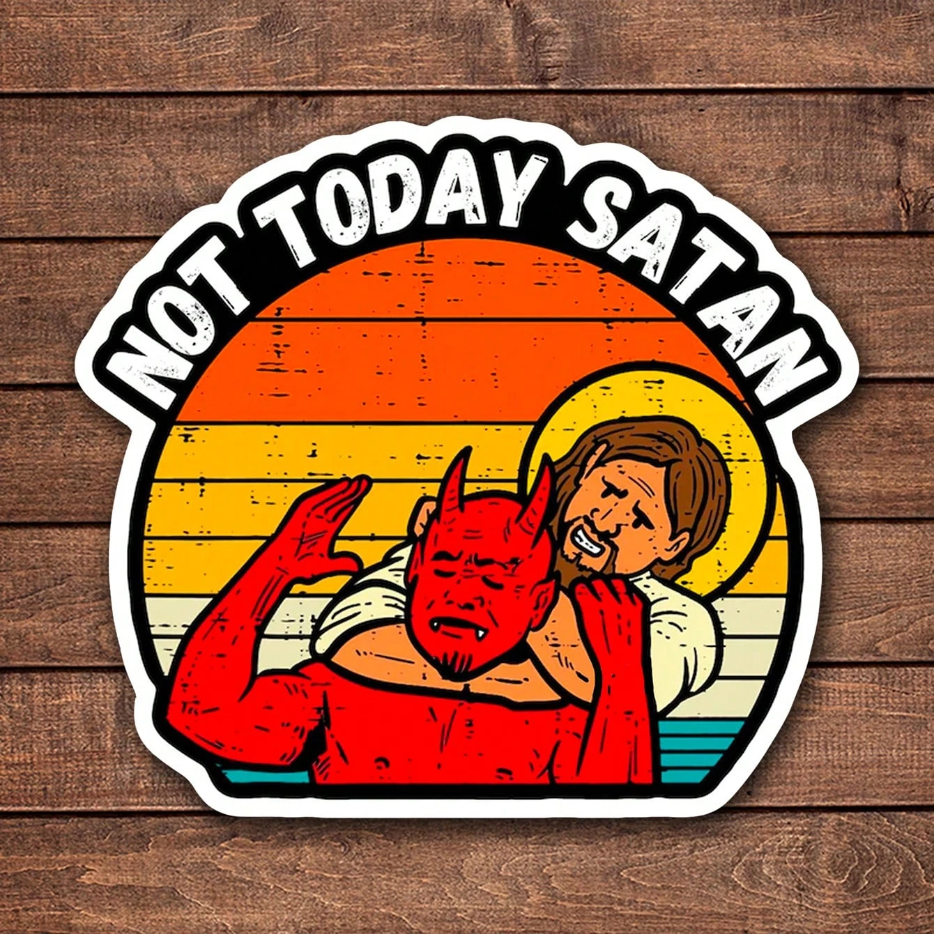 

1/2/5 шт. забавная наклейка «Не сегодня Сатана», водостойкая виниловая наклейка на стол для работы, коллег, кляп, подарок на Хэллоуин, Рождество