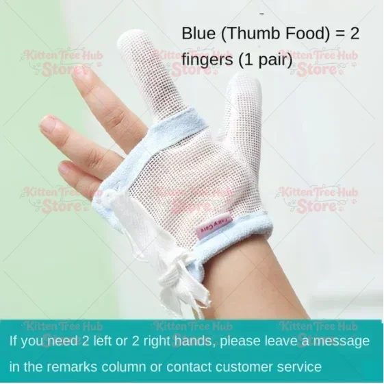 Prevent Hand Sucking Gadgets Middle Index Finger Children Stop Eating Finger Corrector Breathable Thin Anti-Scratch Face Glove
