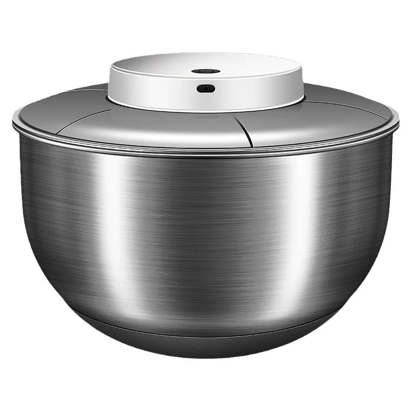 

Electric dryer Hand-free vegetable salad dryer Stainless steel two-in-one vegetable washing dehydrator Drain basket