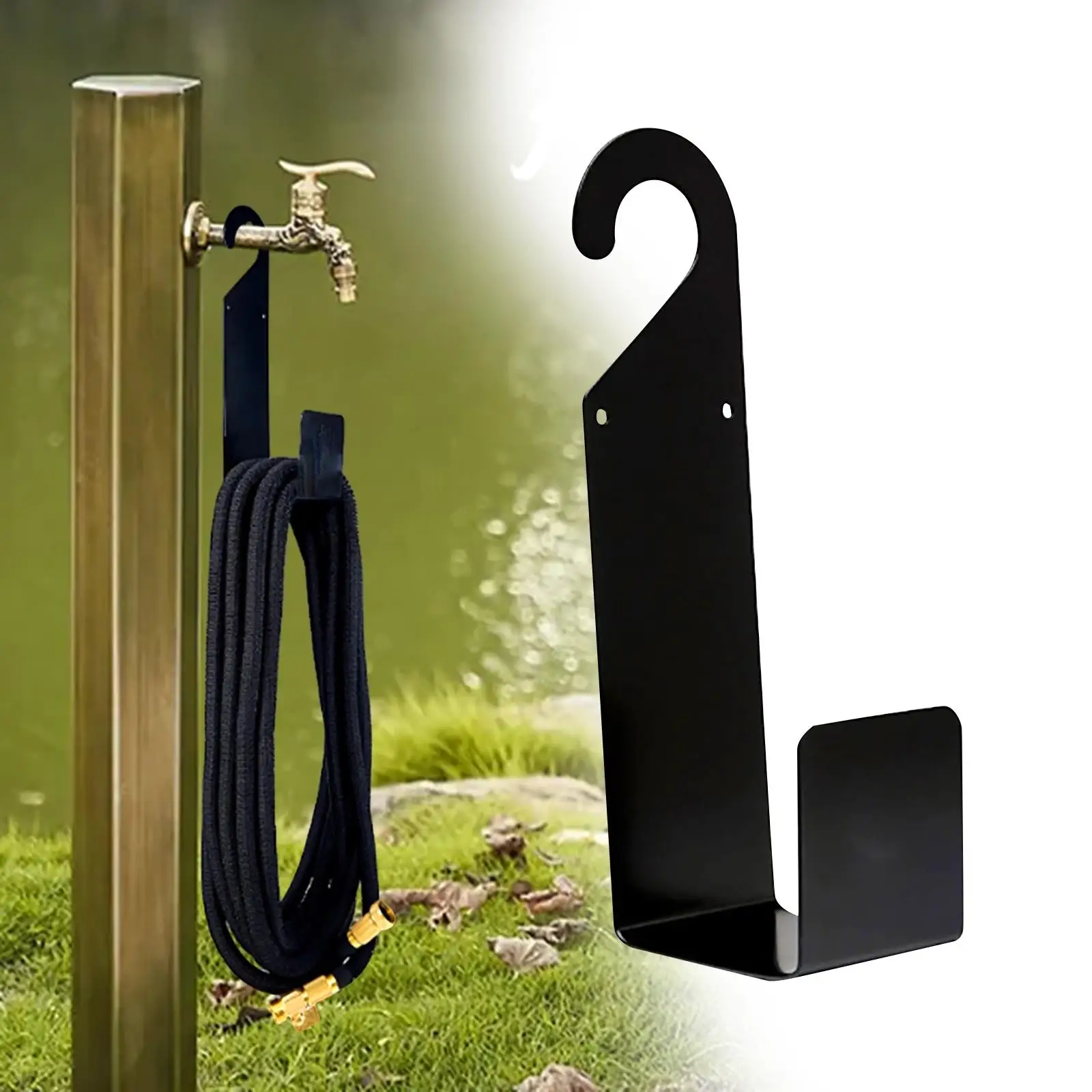 Garden Hose Holder Wall Mount Hose Pipe Rack Practical Water Hose Holder for Lawn Garden Yard Garage Watering Hose Storage