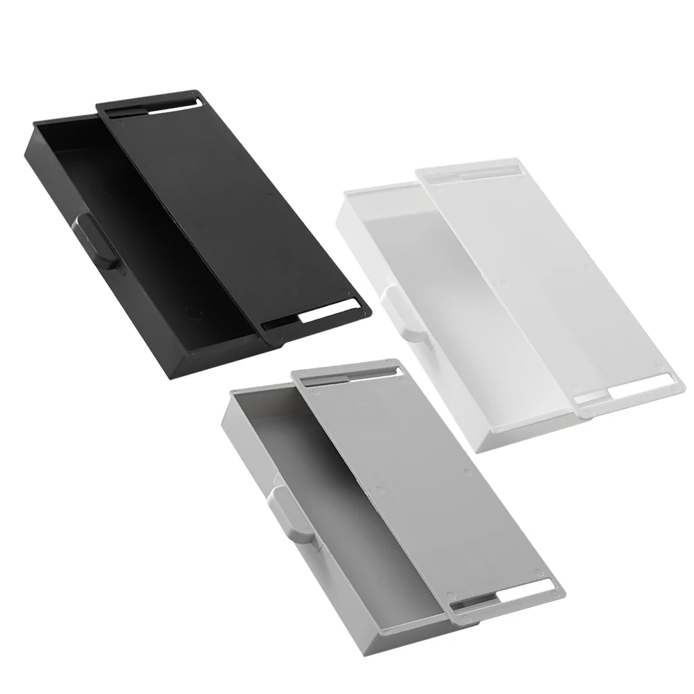 

3Pcs Paste Drawer Desk Hidden Pencil Holder Stationery ganizer Under Table Sundries Container PP Storage Solution