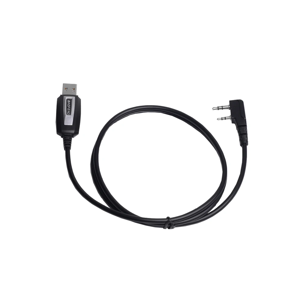 Cable de programación USB de dos pines para walkie-talkie, compatible con Kenwood TYT Baofeng, UV-5R, UV-82, 888S, F8, TK3107, 2207, 2307, Win XP 7/8