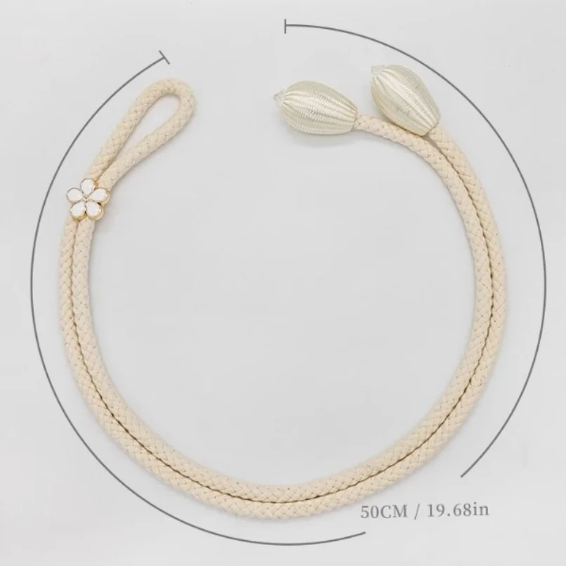 2pcs Adjustable Curtain Tieback Rope, Oxford Cotton Curtain Tie with Clip, Creative Gathering Strap for Drapes & Home Decor