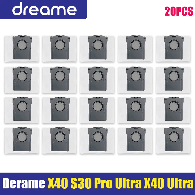 Dreame botの交換用ダストバッグ,不織布ゴミ袋,x40,x40 pro,x40,s30 pro,s30,超掃除機の交換部品