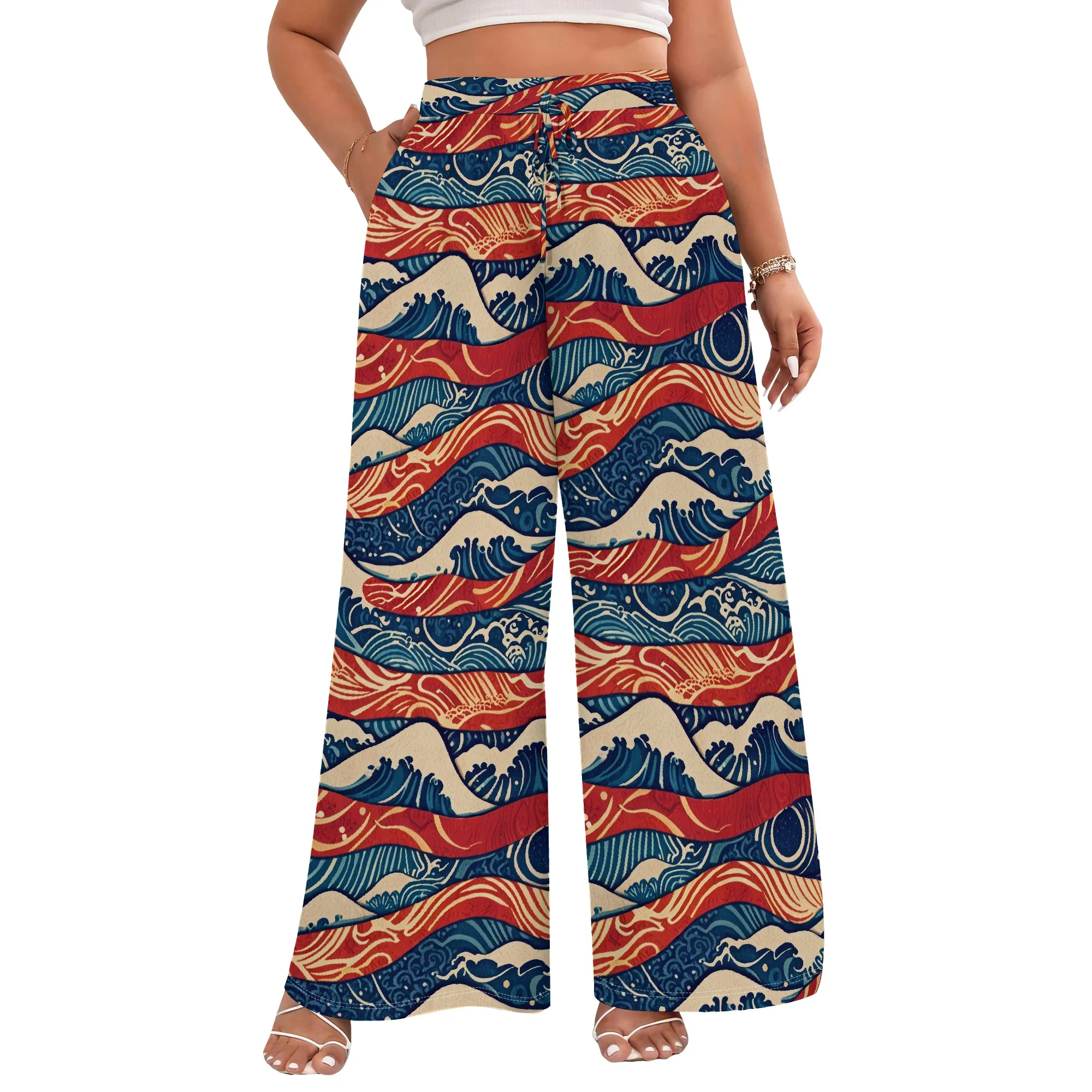 

Wide Leg Lounge Pants for Women 2025 Vintage Plus Size High Waisted Beach Workout Summer Casual Boho Outfits