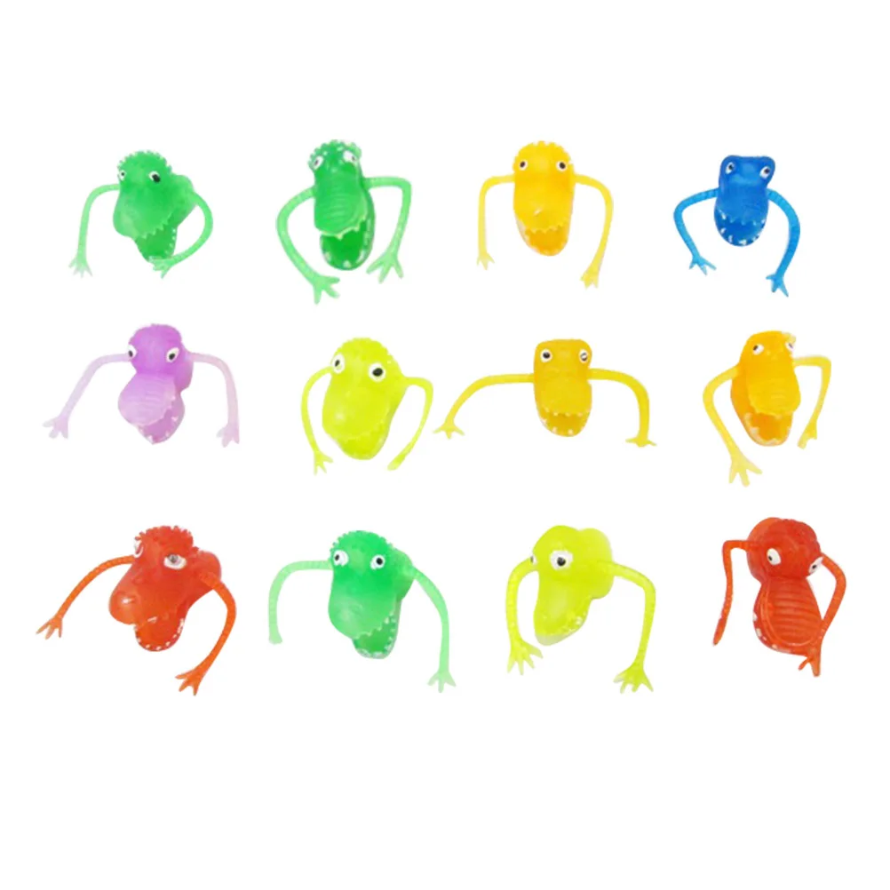 12 Uds. Marioneta de dedo de plástico de dinosaurio, recuerdos de fiesta de gran tamaño, regalo para niños, marionetas de dedo de animales de recompensa para celebración