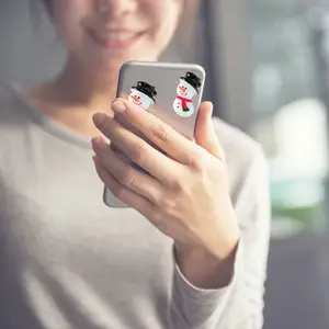 20Pcs Snowman Resin Christmas Flatback Buttons Durable Lightweight DIY Phone Case Nail Art Accessories Decor Resin Piece