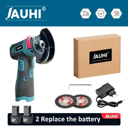 JAUHI 12v, 19500rpm. Brushed Mini cordless Angle grinder, (tile, wood, stone) cutting and polishing machine for Makita batteries