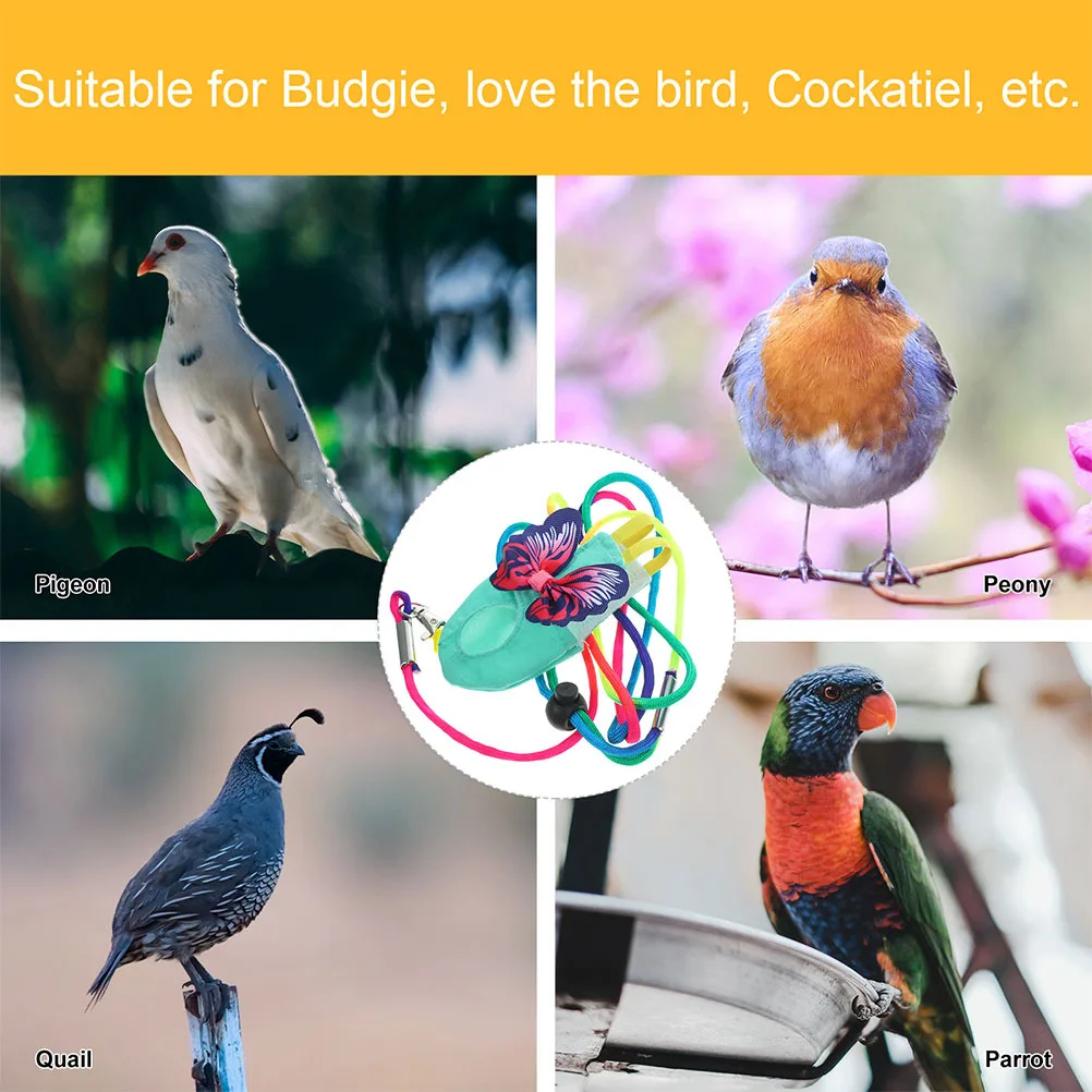 1 مجموعة 1 مجموعة الببغاء ملابس الطيران حفاضات الطيور قابلة لإعادة الاستخدام خفيفة الوزن تسخير المقود ل كوكاتيل ببغاء الطيور الصغيرة مستلزمات الحيوانات الأليفة #1