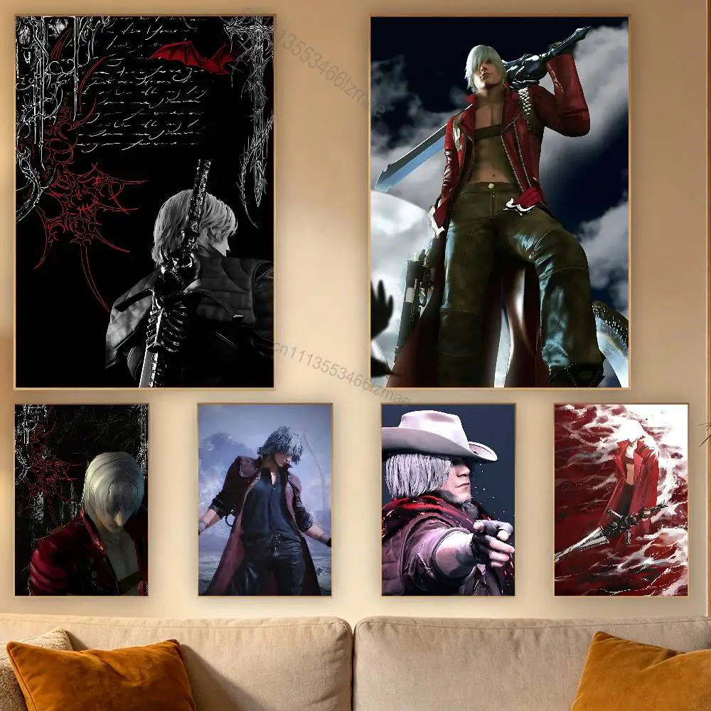 

Dante D-Devil M-May C-Cry Poster Retro Paper Sticker DIY Room Bar Cafe Aesthetic Art Wall Painting