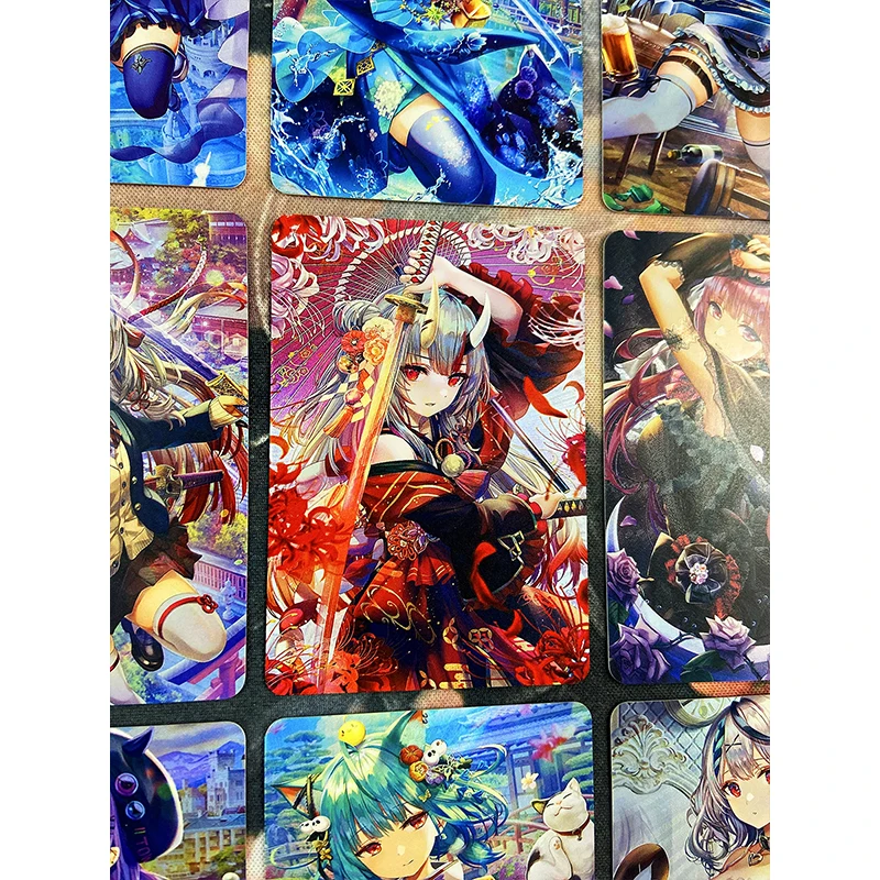 9Pcs/set Hololive Kids Toys Board Game Card Hoshimati Suisei Anime Characters Bronzing Collection Card Homemade Christmas Gift