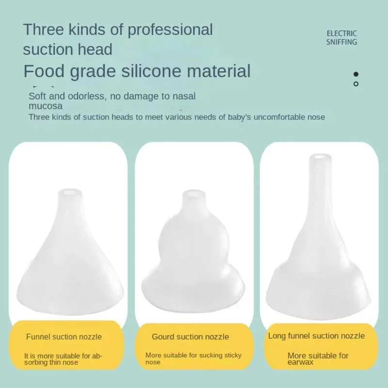 3-in-1 Electric Nasal Aspirator Silent Utensils Health Baby Absorber Equipment Care Tools Safety Obstruction Rhinitis Cleaner