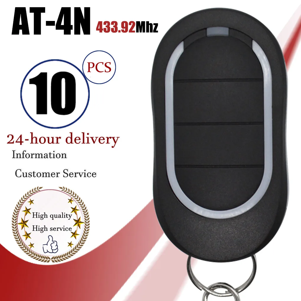 10PCS Alutech AR-1-500N 433.92MHz Dynamic code Remote garage remote for Alutech AT 4N door opener keychain