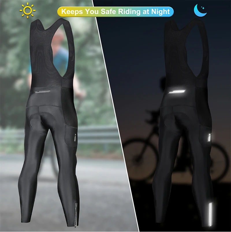 X-TIGER Männer Radfahren Lange Hosen 5D Gel Gepolsterte Lange Fahrrad Hosen Strumpfhosen Leggings Outdoor Reiten Mountain Road Fahrrad Lange Hosen – Detail 6