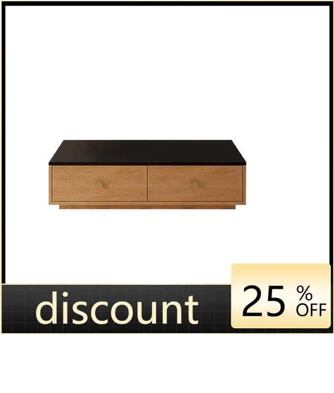 

LMM solid wood rock slab coffee table living room home modern wind side table storage tea table