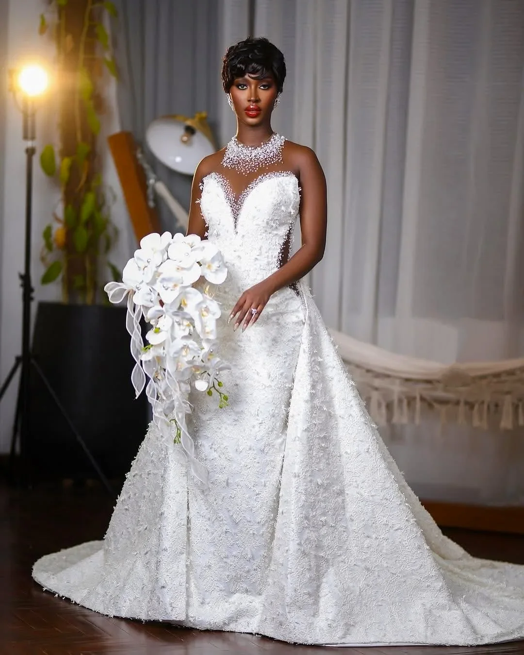 

Customized Strapless Mermaid Wedding Dresses 2025 Sweetheart Bridal Gowns African Black Women Bride Dress Vestido De Novia