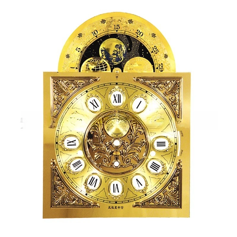 Vintage Hand‑Wound Mechanical Clock Dial Retro Clock Face Spare Parts For Grandfather Floor Clock Repair Accessory