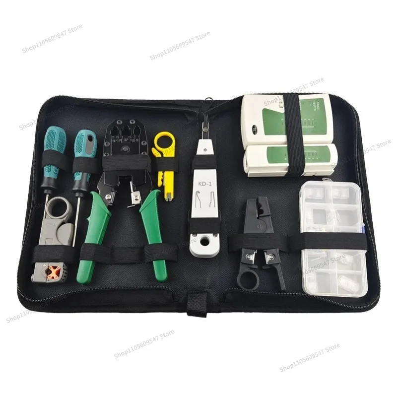 For Network Cable Crimping Pliers, Tool Set of 20 Pieces, Three-purpose Network Wiring Tools
