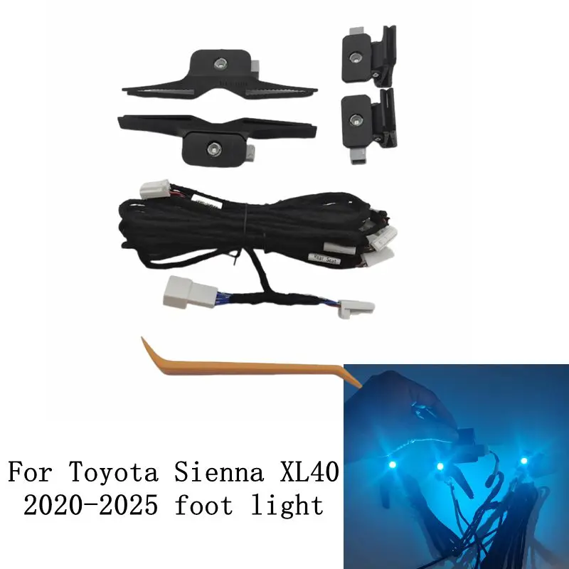 

ice blue 4PCS LED Foot Light Ambient Light Decorative Light Special Atmosphere Lamp For Toyota Sienna XL40 4th 2020-2024