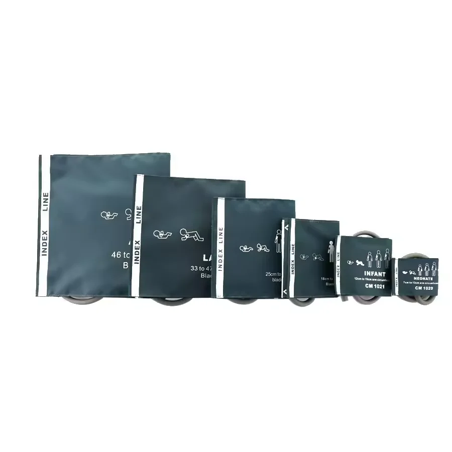 Six sizes of neonatal infant  child adult and adult thigh cuff fit contec sphygmomanometer monitor