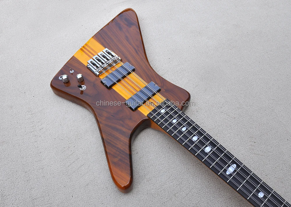 Flyoung Neck Through Body Musical Instruments 8 Strings Electric Bass Walnut Body Bass Guitar