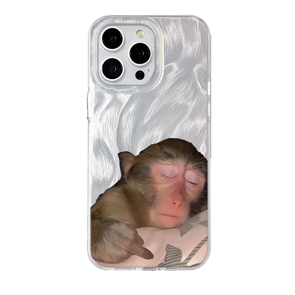 귀여운 만화 원숭이 패턴 아이폰16/15/14/13/12/11/ProMax/Pro/Plus... - 4