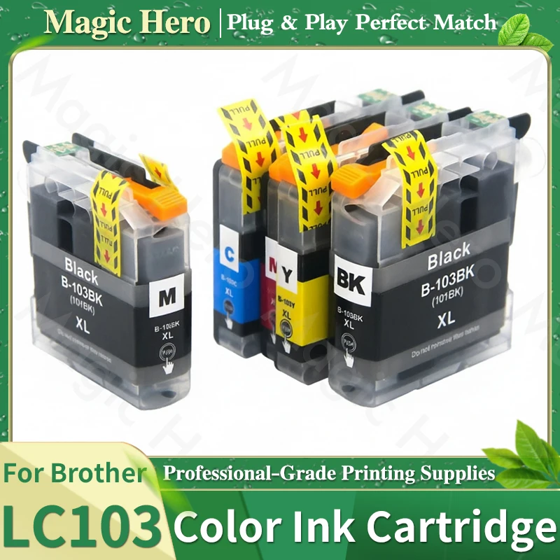 LC103 LC 103 LC-103 Compatible Ink Cartridge For Brother MFC-J650DW J870DW J875DW J6720DW J6920DW J245DW J285DW J470DW Printer