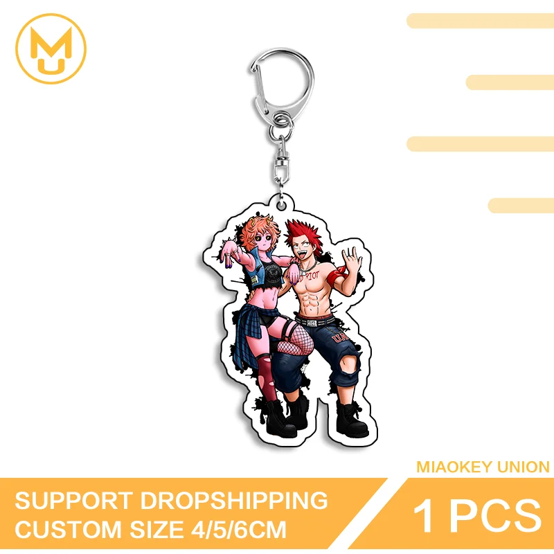 Anime Character Artistic Double Sided Acrylic Keyring Eye Catching Amusing High Quality Fashion Waterproof Bag Charm Accessory